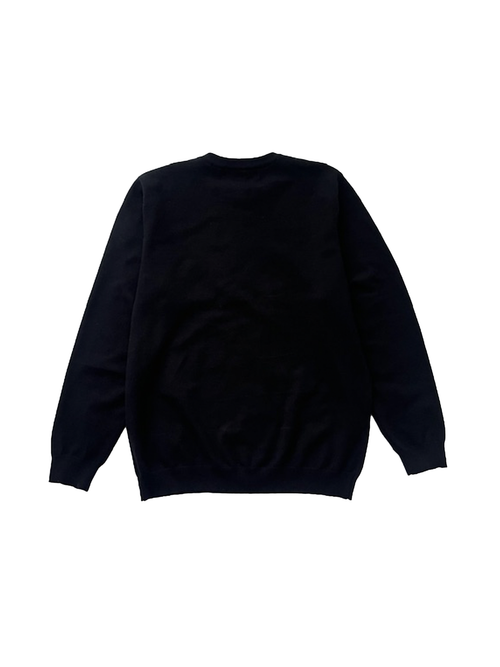BLACK SLIM FIT CREWNECK JUMPER