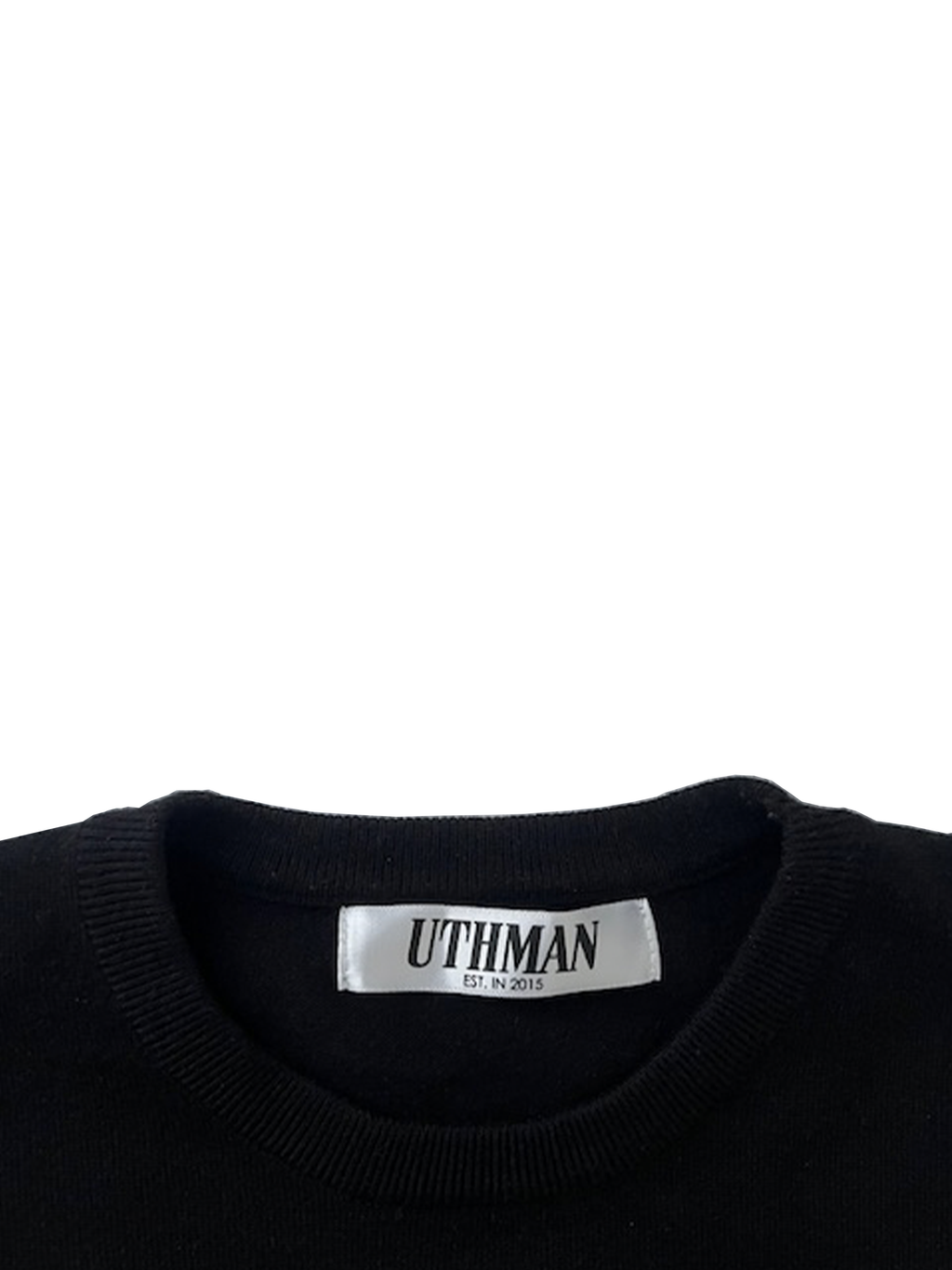 BLACK SLIM FIT CREWNECK JUMPER